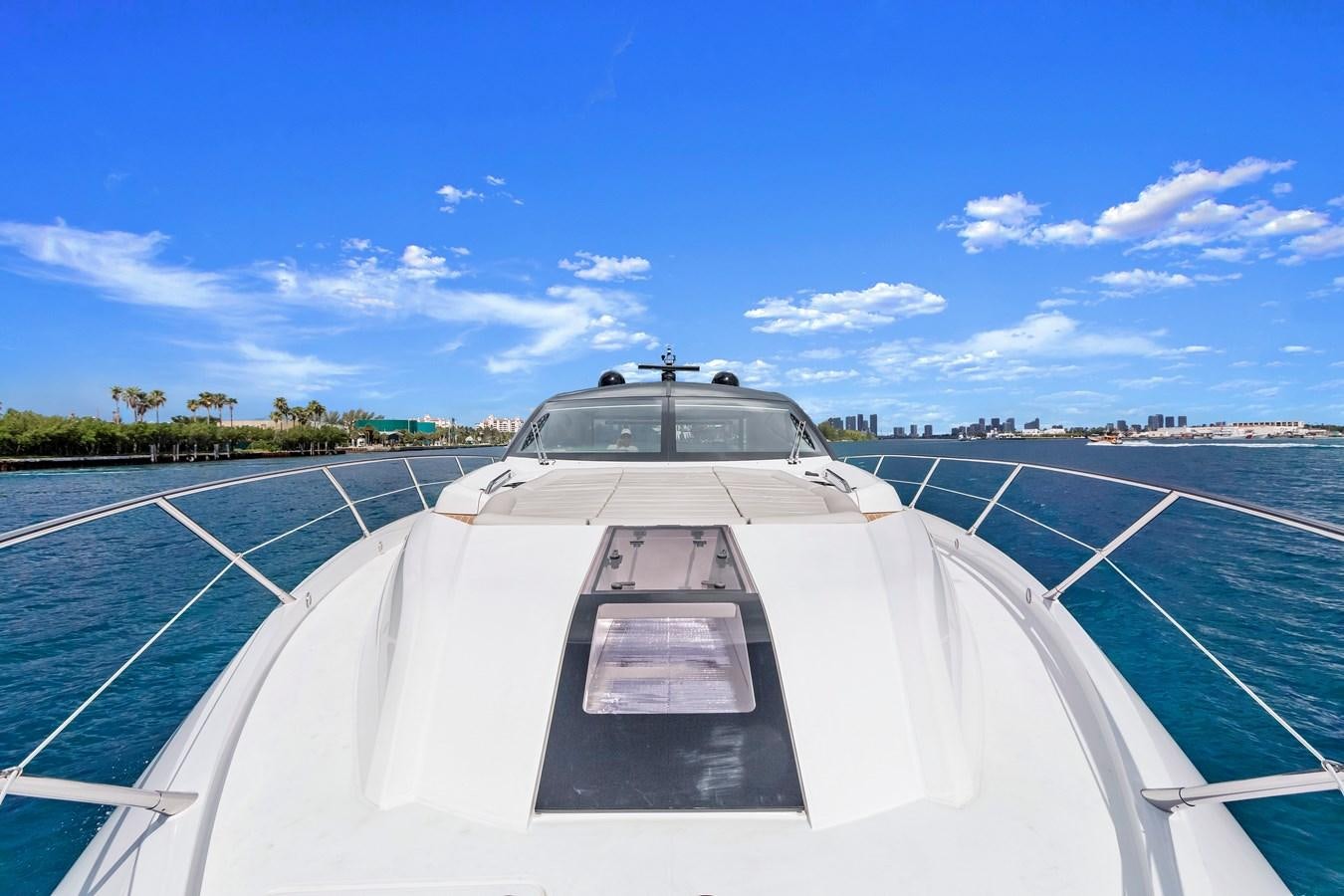a boat on the water aboard SUNSEEKER PREDATOR Yacht for Sale