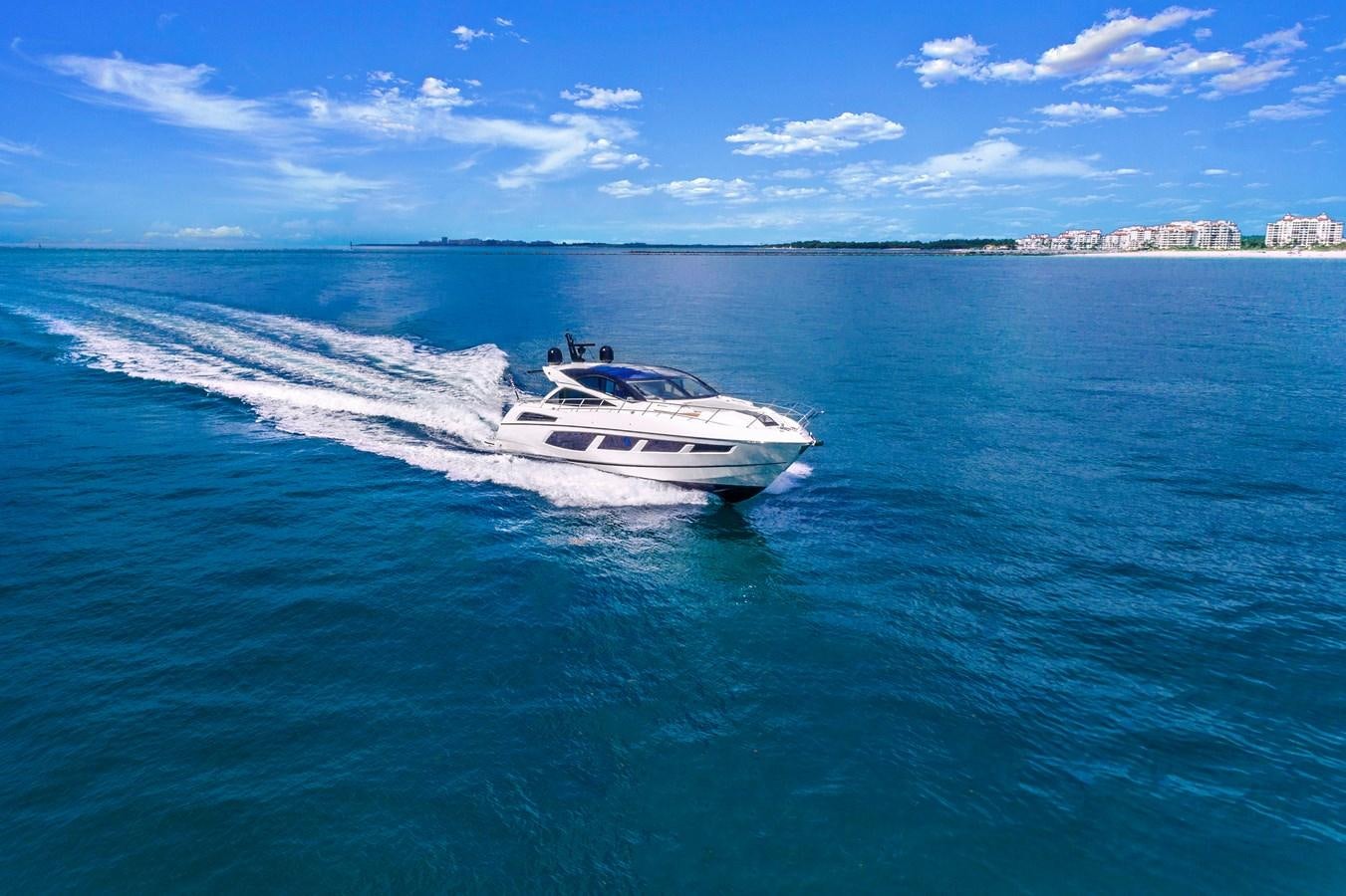 a boat on the water aboard SUNSEEKER PREDATOR Yacht for Sale