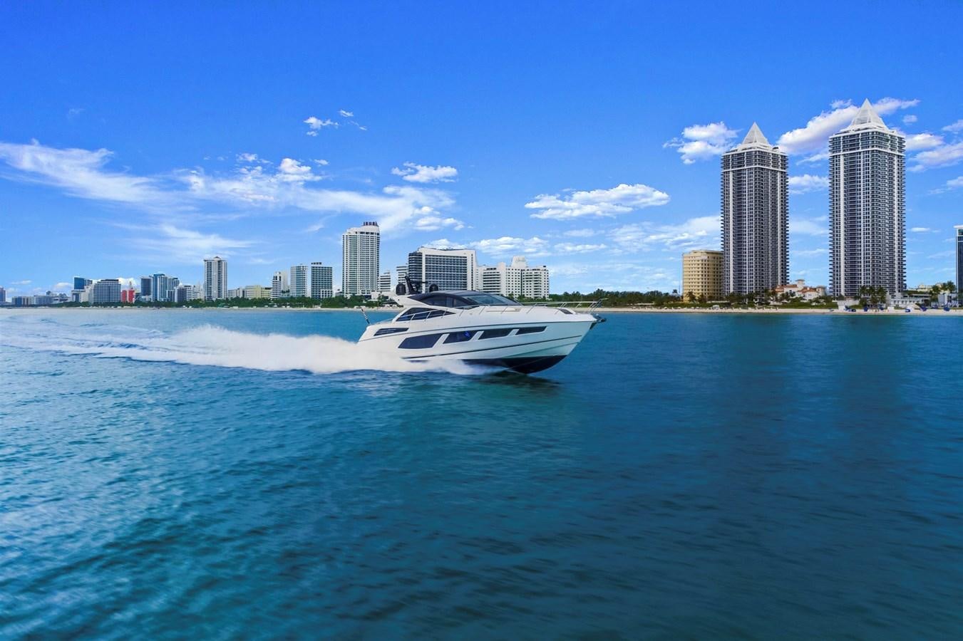 a boat on the water aboard SUNSEEKER PREDATOR Yacht for Sale