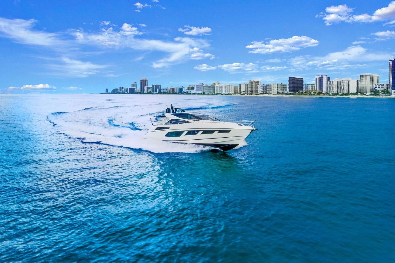 a boat on the water aboard SUNSEEKER PREDATOR Yacht for Sale