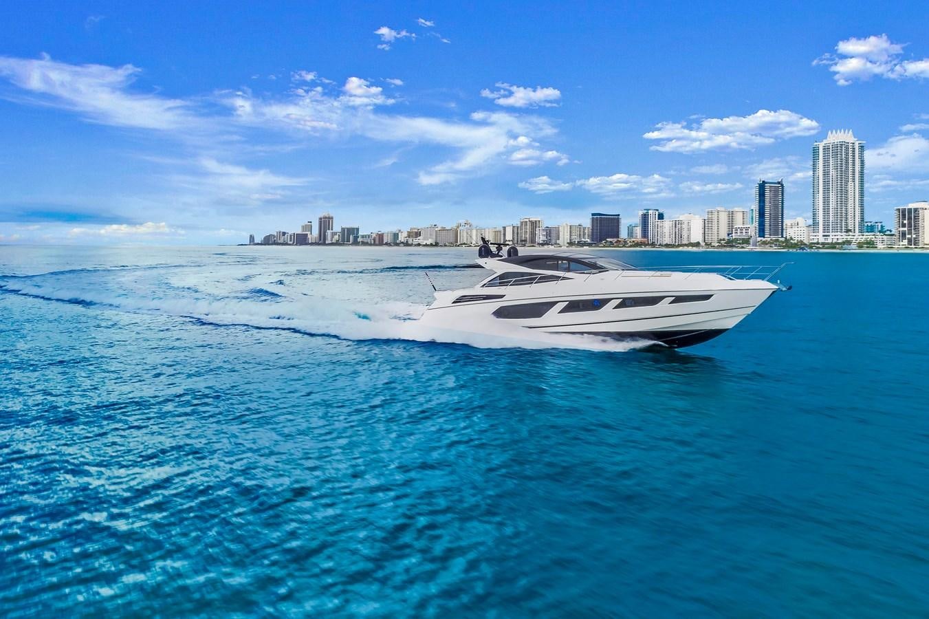 a boat in the water aboard SUNSEEKER PREDATOR Yacht for Sale