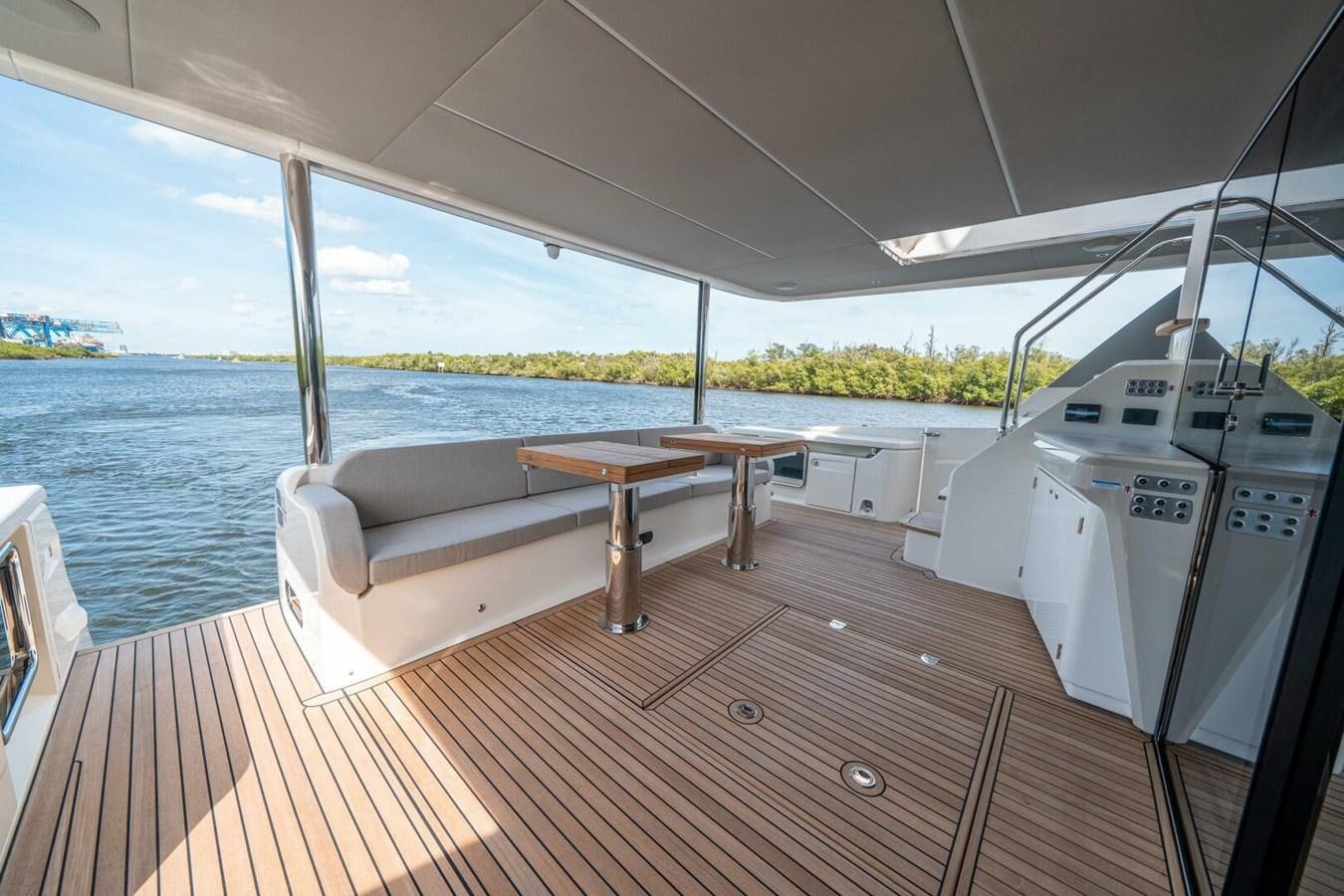 a boat on a deck aboard NAVETTA 68 Yacht for Sale