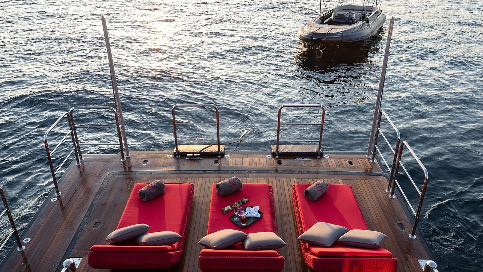 a boat on the water aboard ALASKA Yacht for Sale