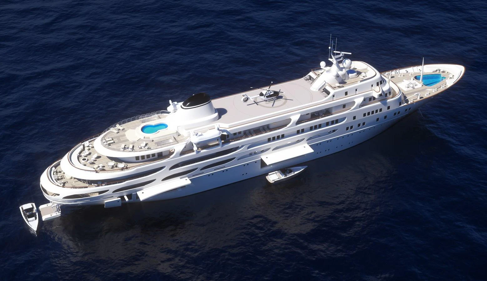 a white yacht in the water aboard PROJECT Y910 Yacht for Sale