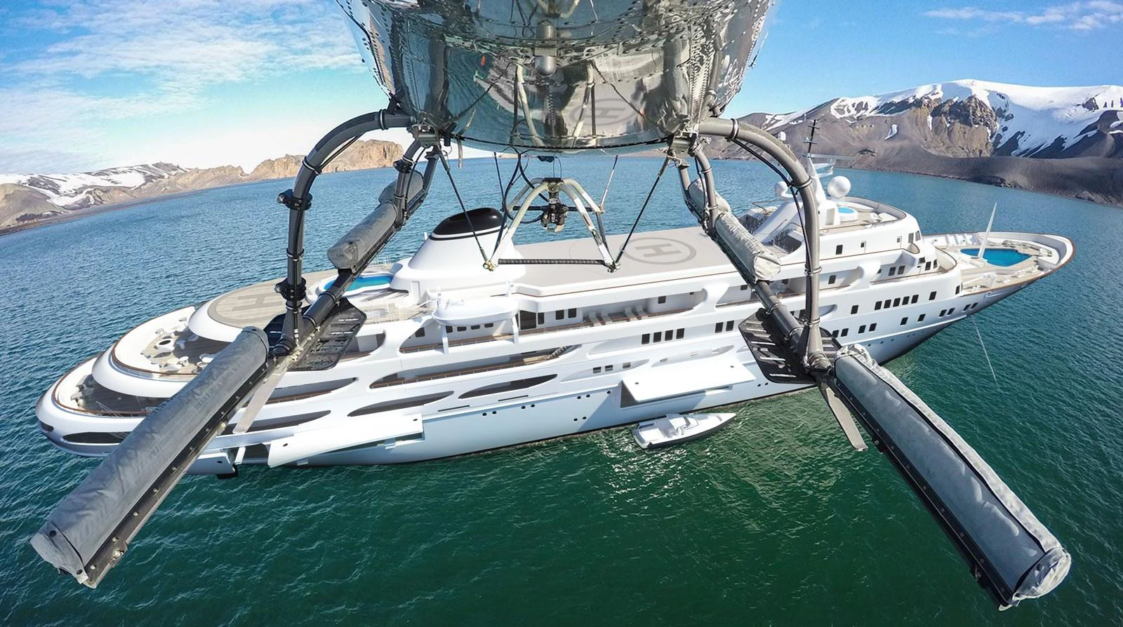 a boat on the water aboard PROJECT Y910 Yacht for Sale