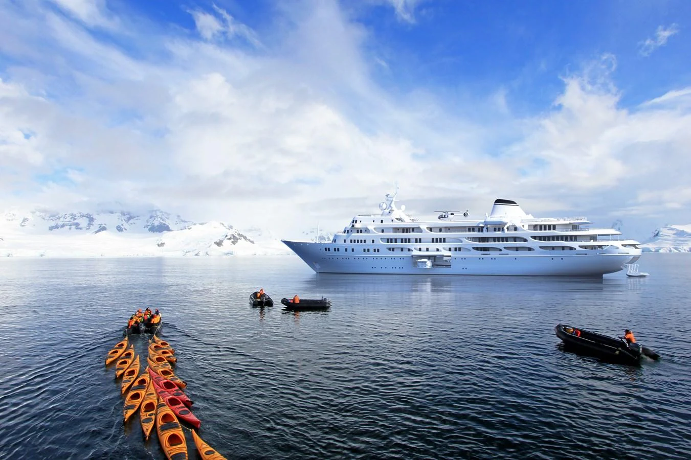 a large ship in the water aboard PROJECT Y910 Yacht for Sale