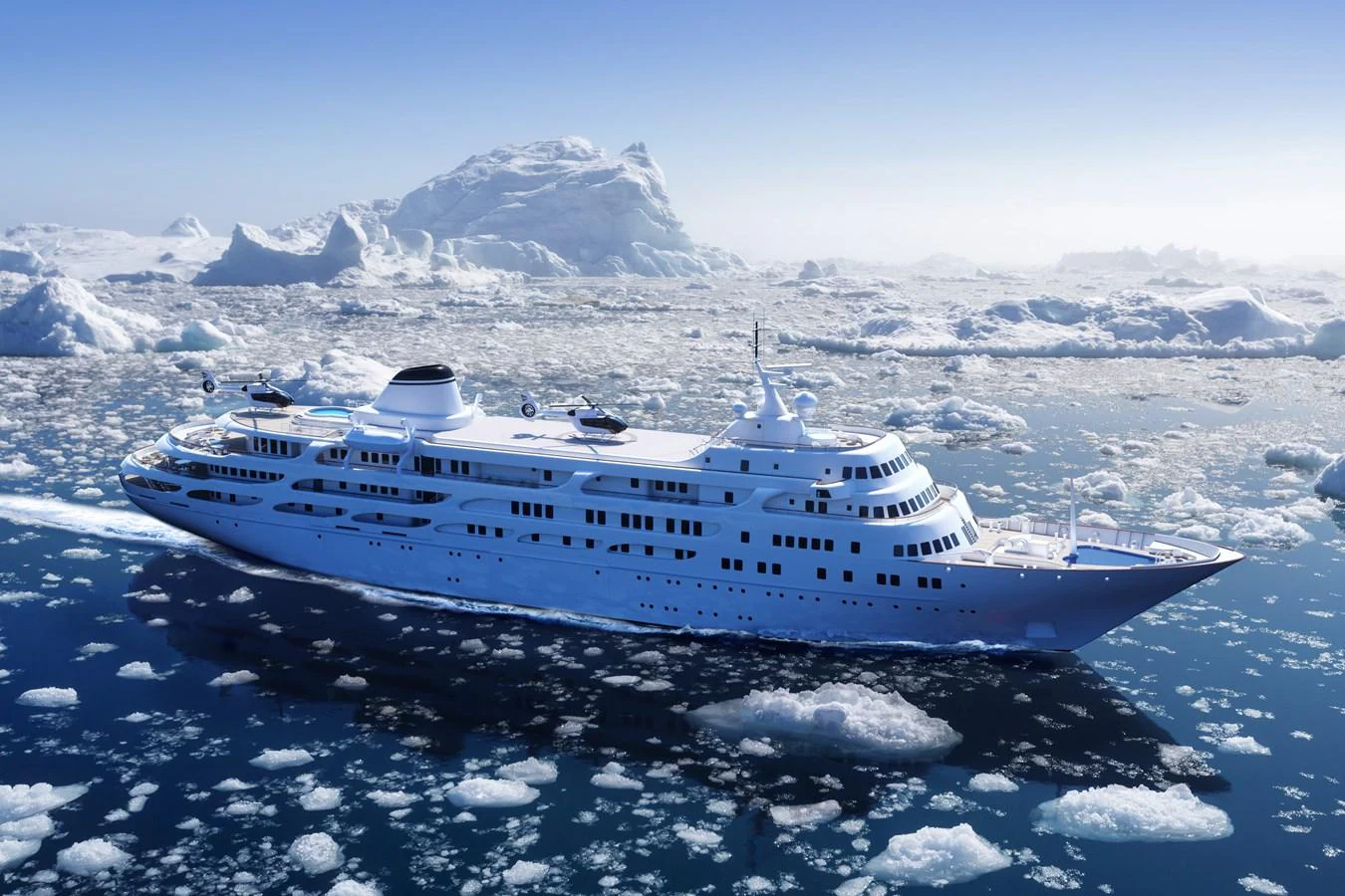 a ship in the water aboard PROJECT Y910 Yacht for Sale