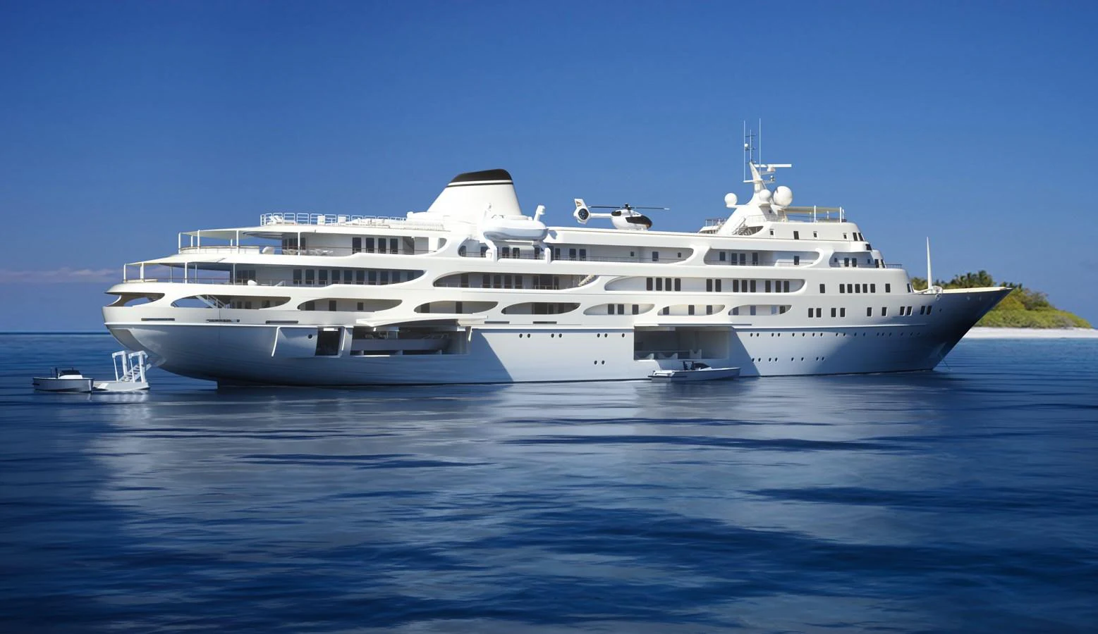 a white yacht on the water aboard PROJECT Y910 Yacht for Sale