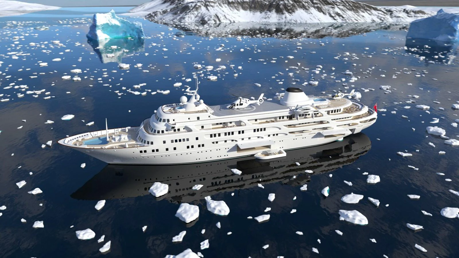 a ship in the water aboard PROJECT Y910 Yacht for Sale