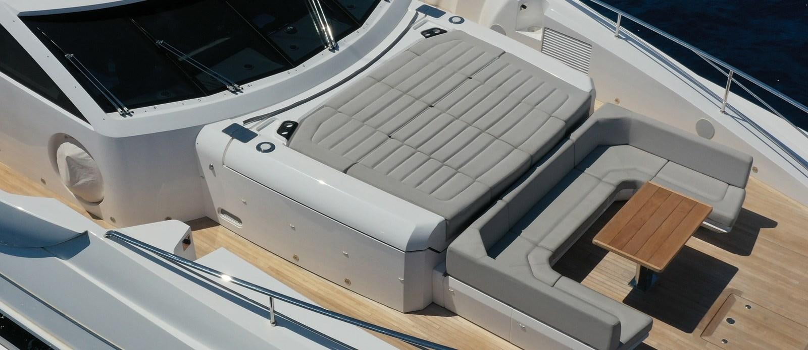 a white rectangular object with a black object on it aboard ALADDIN Yacht for Sale