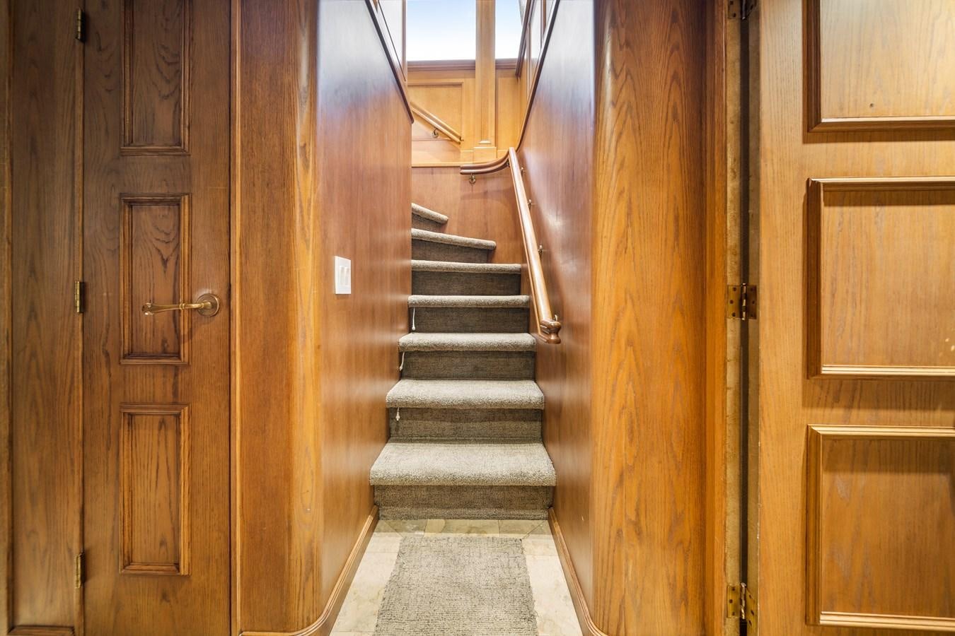 a wooden door leading to a room aboard OCEAN DRIVE Yacht for Sale