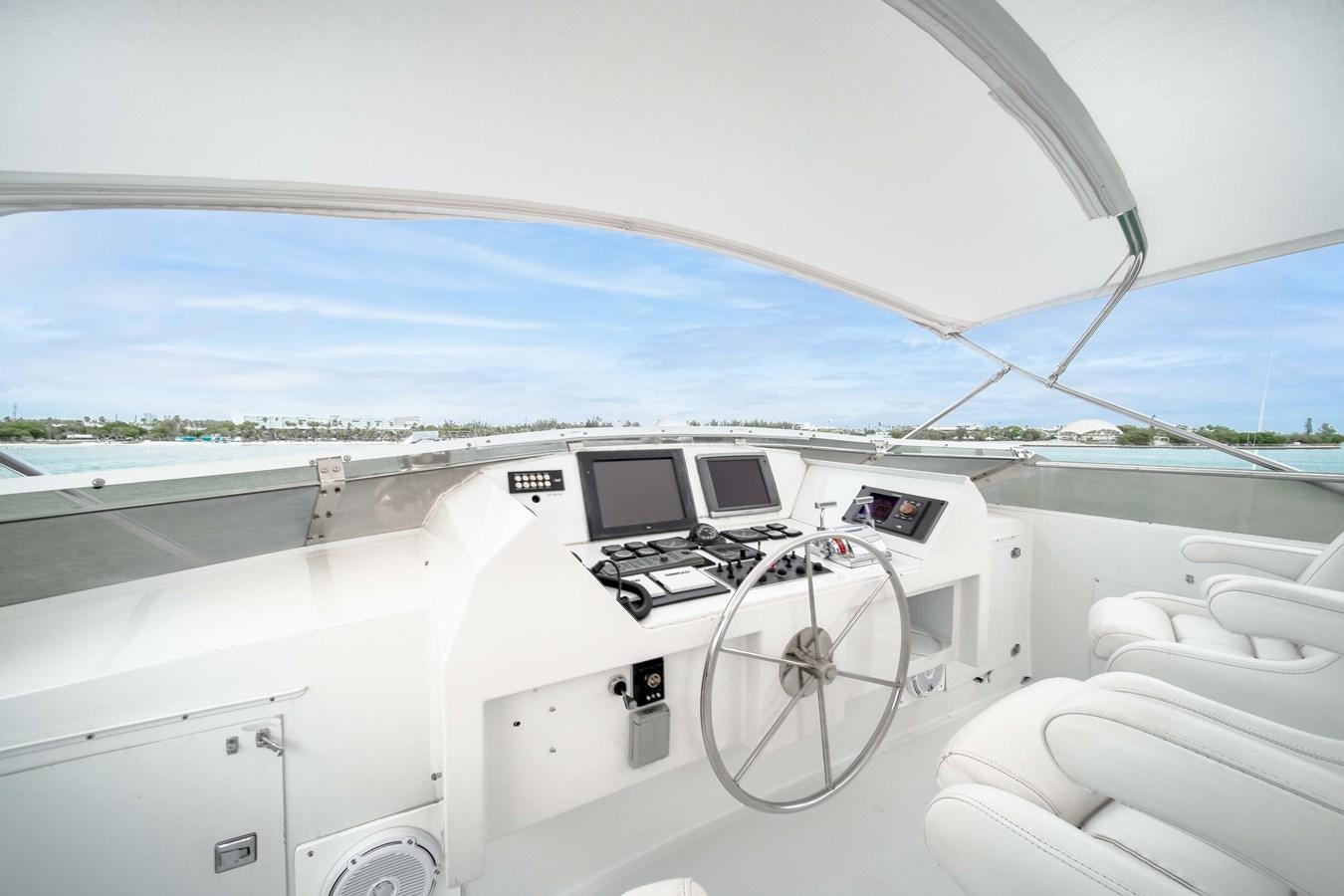 the inside of a white car aboard OCEAN DRIVE Yacht for Sale