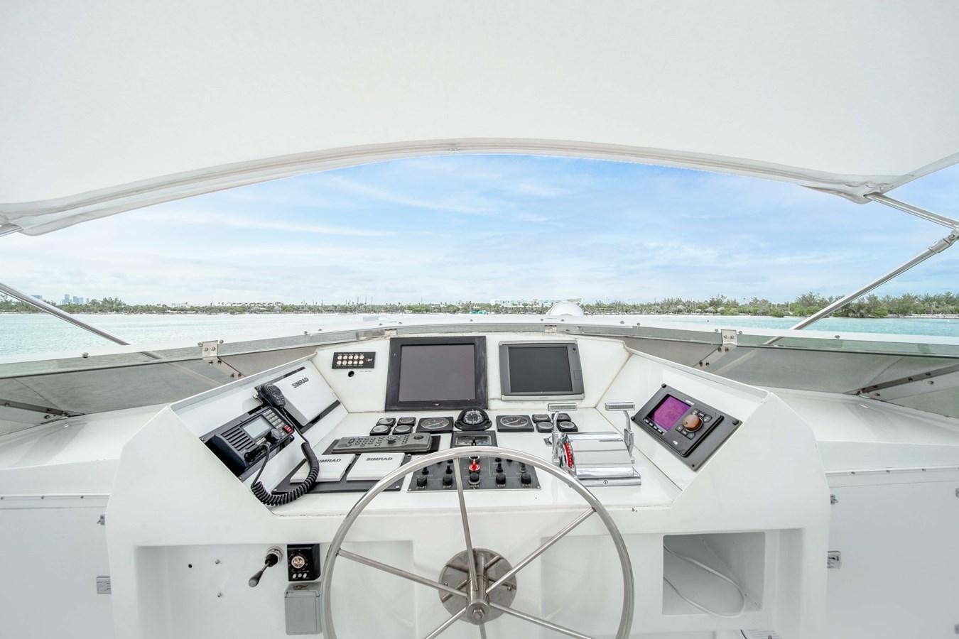 a white vehicle with a large screen aboard OCEAN DRIVE Yacht for Sale
