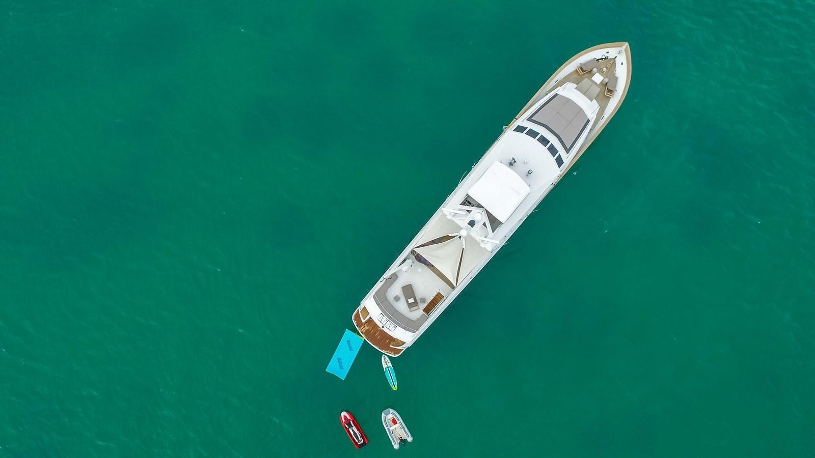 a plane flying over water aboard OCEAN DRIVE Yacht for Sale