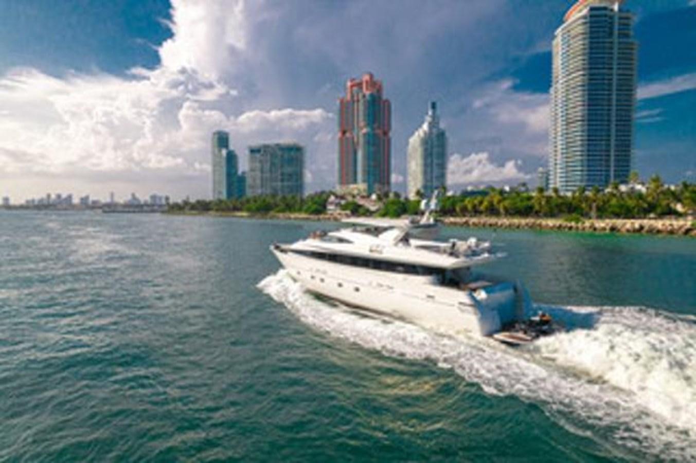 a boat on the water aboard 2000 116 BAGLIETTO Yacht for Sale