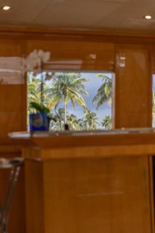 a window with a plant in it aboard 2000 116 BAGLIETTO Yacht for Sale