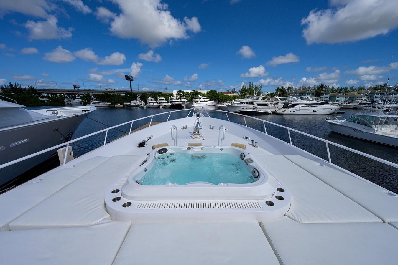 a group of boats in a harbor aboard TEMPO REALE Yacht for Sale