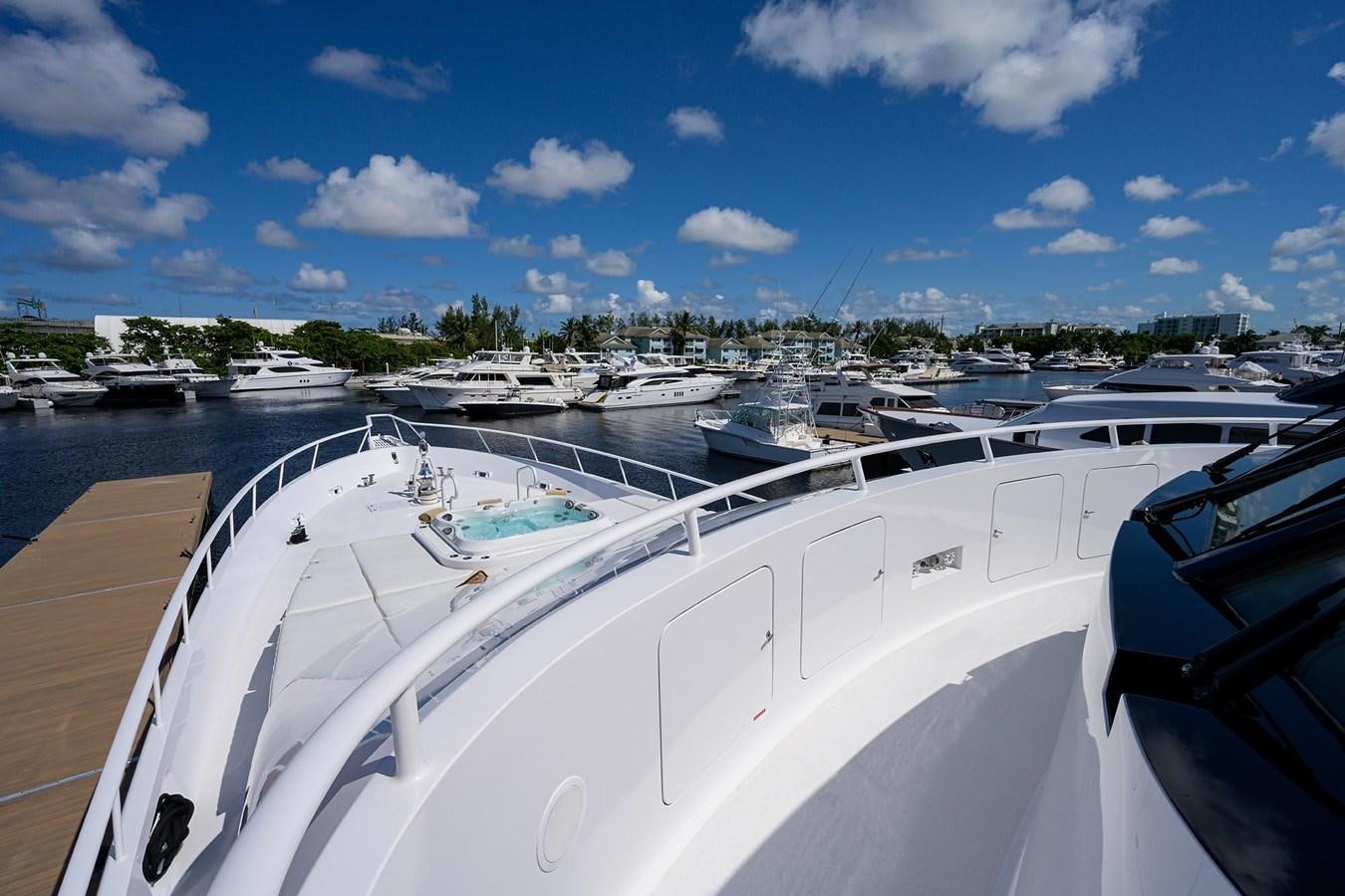 a boat in a harbor aboard TEMPO REALE Yacht for Sale