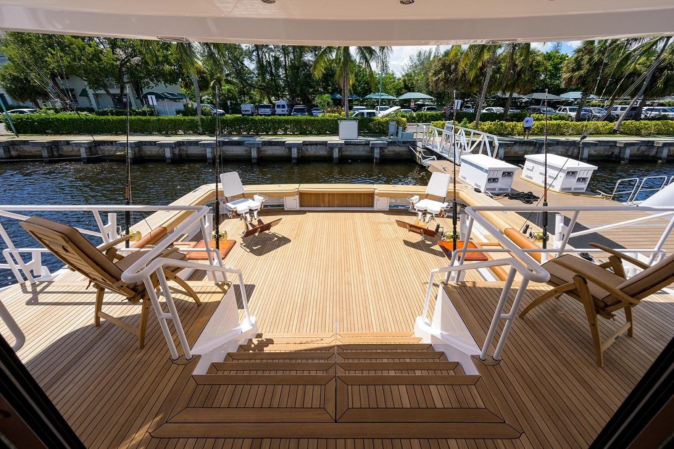 a deck with boats on it aboard TEMPO REALE Yacht for Sale