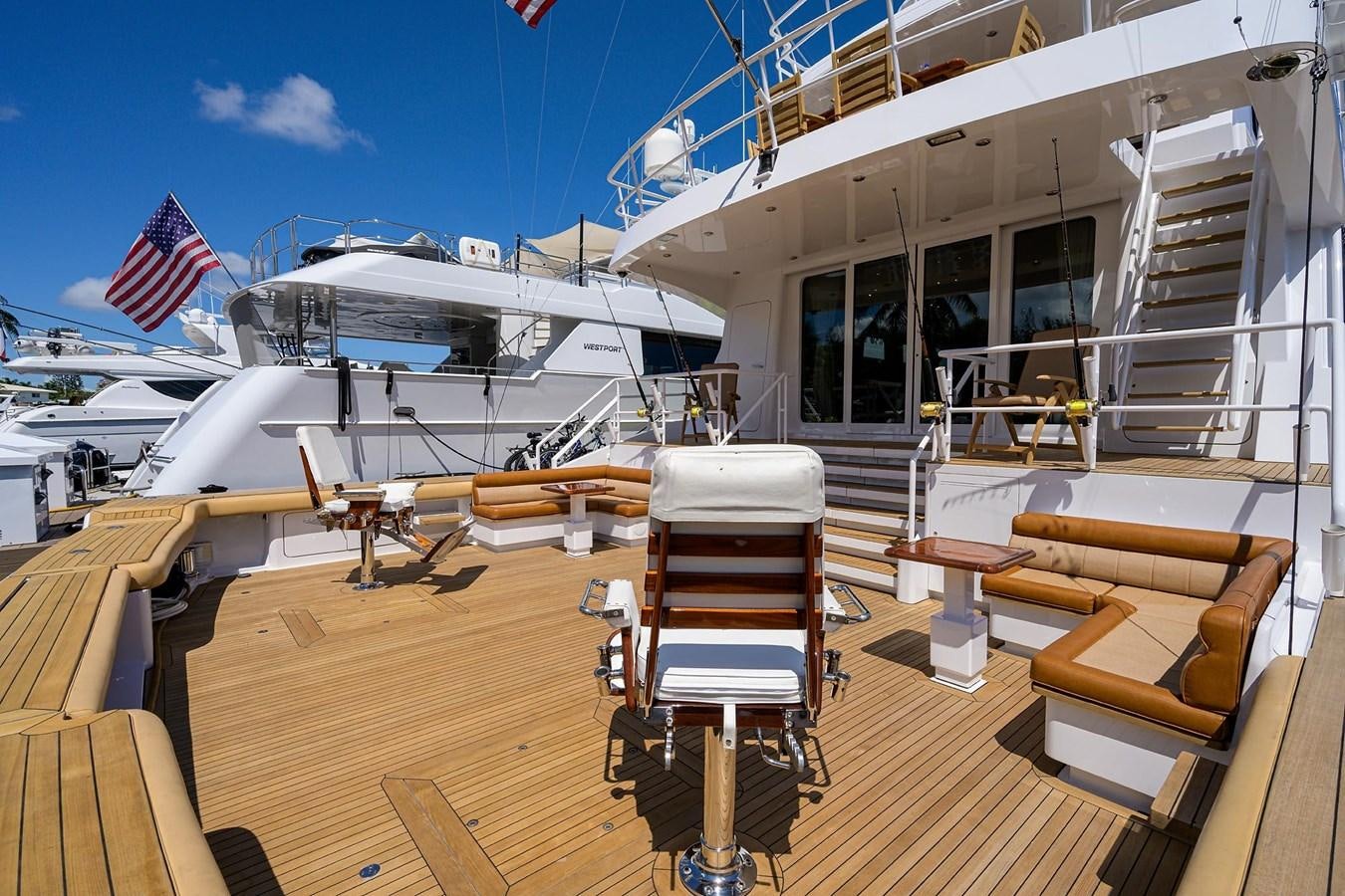 a boat on a deck aboard TEMPO REALE Yacht for Sale