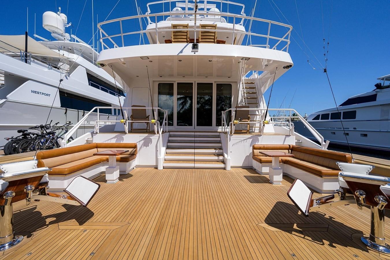 a boat docked at a pier aboard TEMPO REALE Yacht for Sale