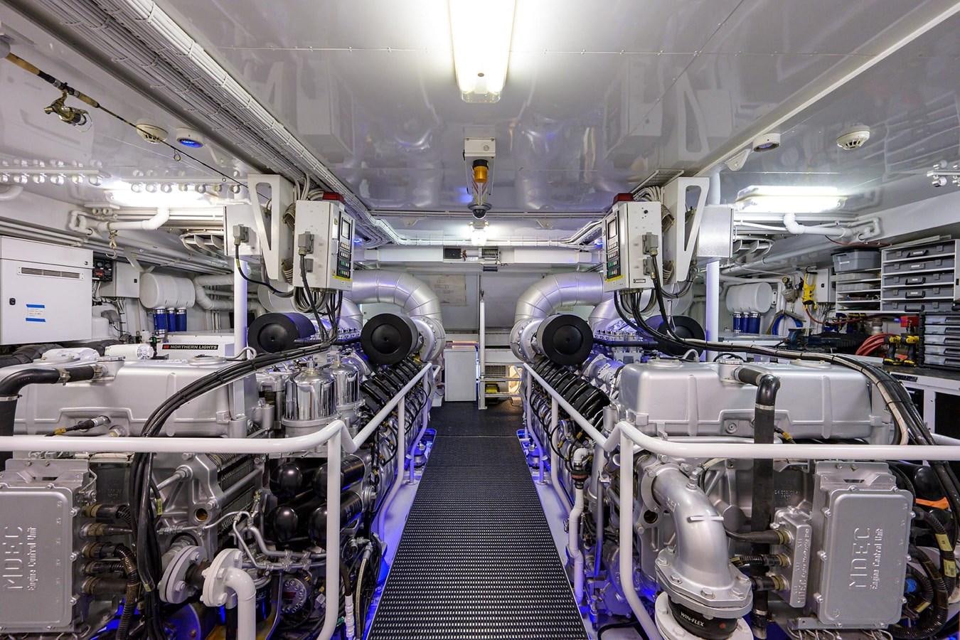 a large factory with machinery aboard TEMPO REALE Yacht for Sale