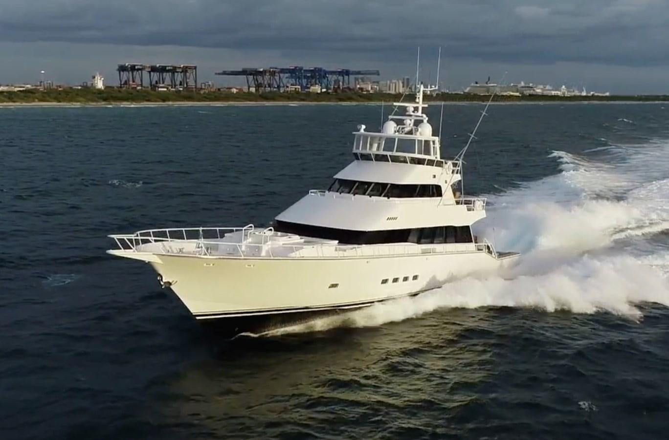 a white boat on water aboard TEMPO REALE Yacht for Sale