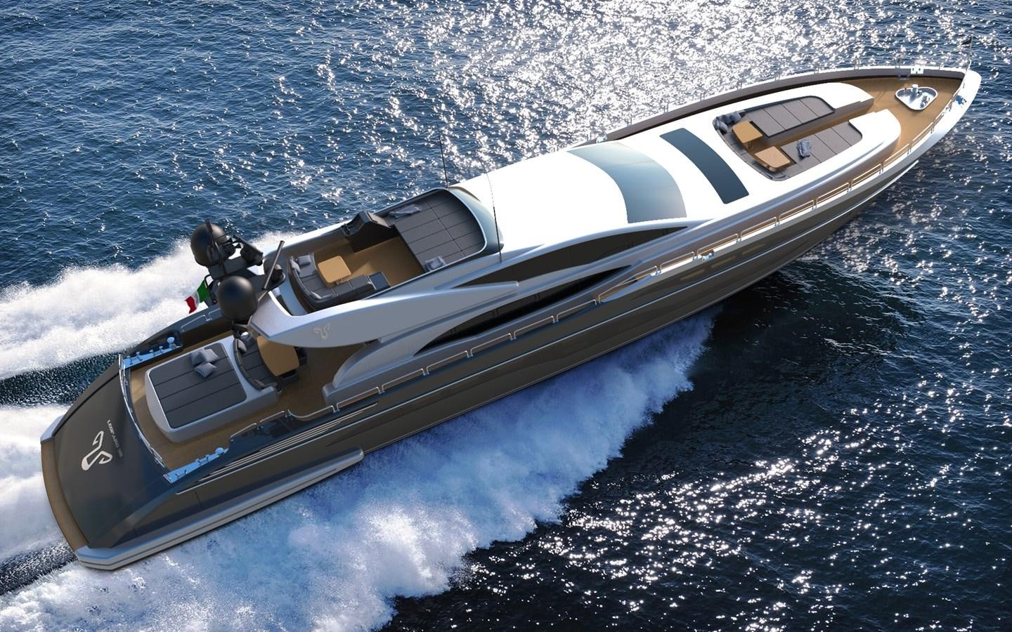 a space ship in the water aboard LEOPARD 36 Yacht for Sale