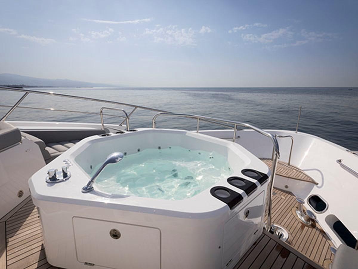 a boat in the water aboard FREEDOM Yacht for Sale