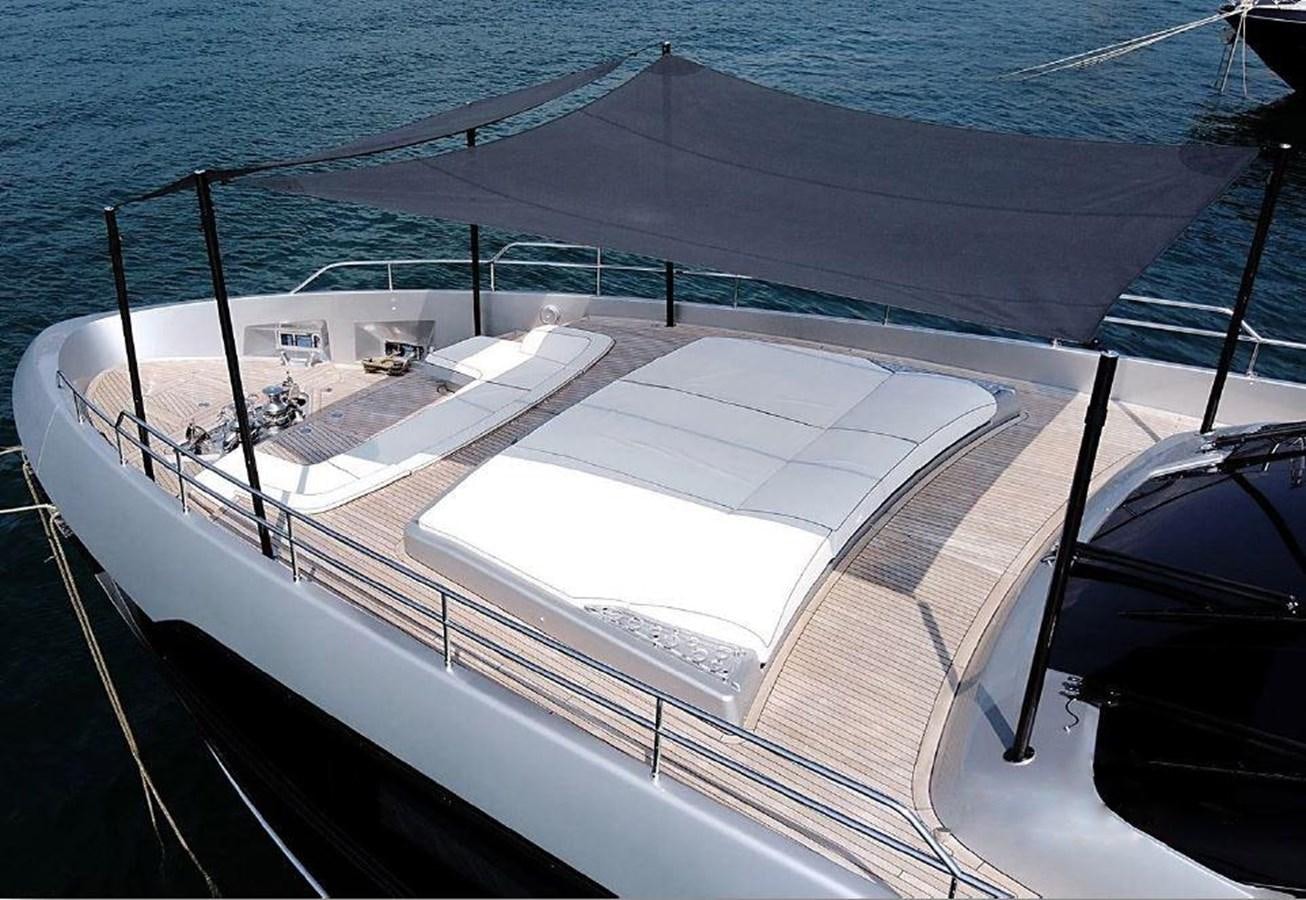 a large white boat on the water aboard 100 RIVA CORSARO Yacht for Sale