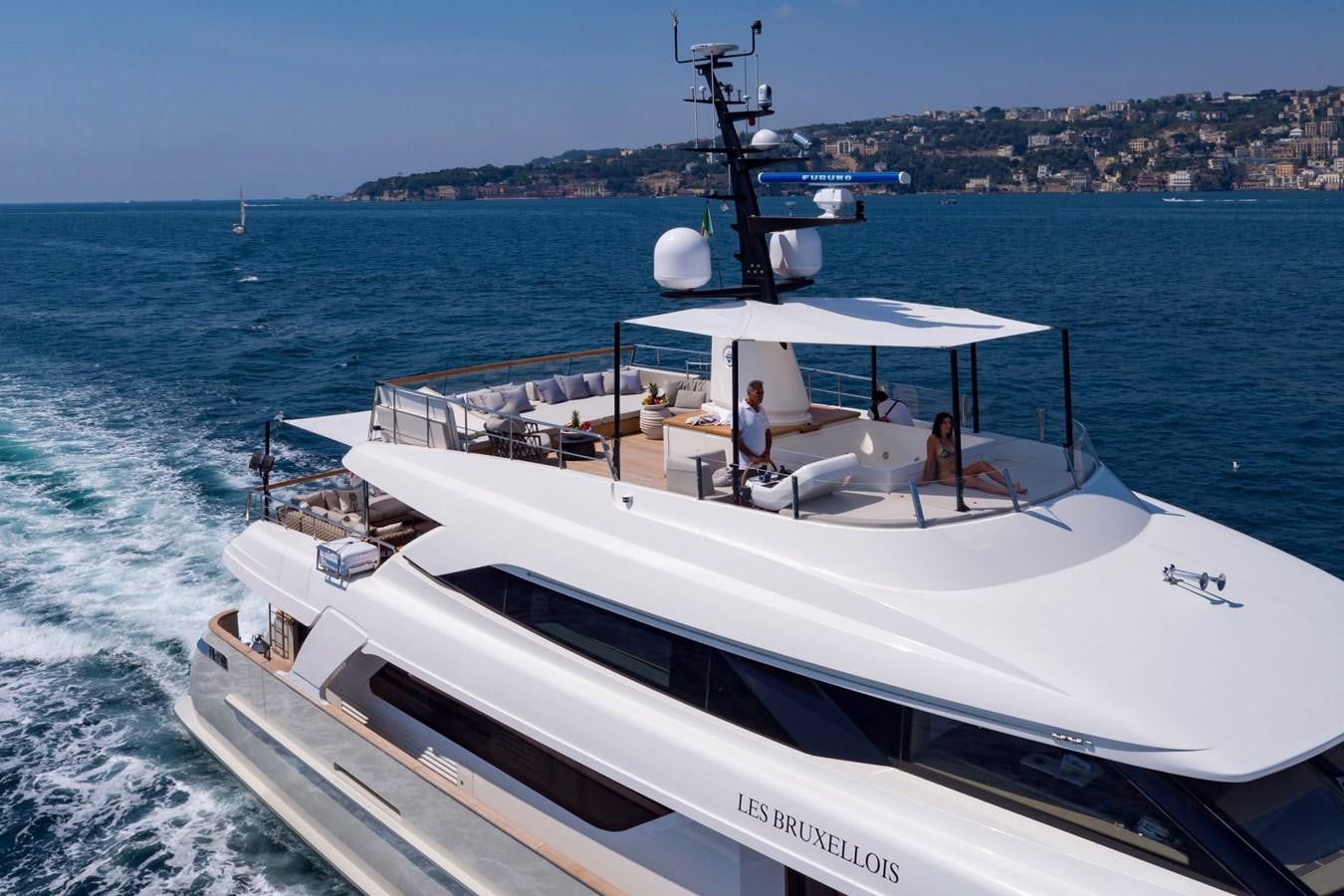 a boat on the water aboard SANLORENZO SD112 Yacht for Sale