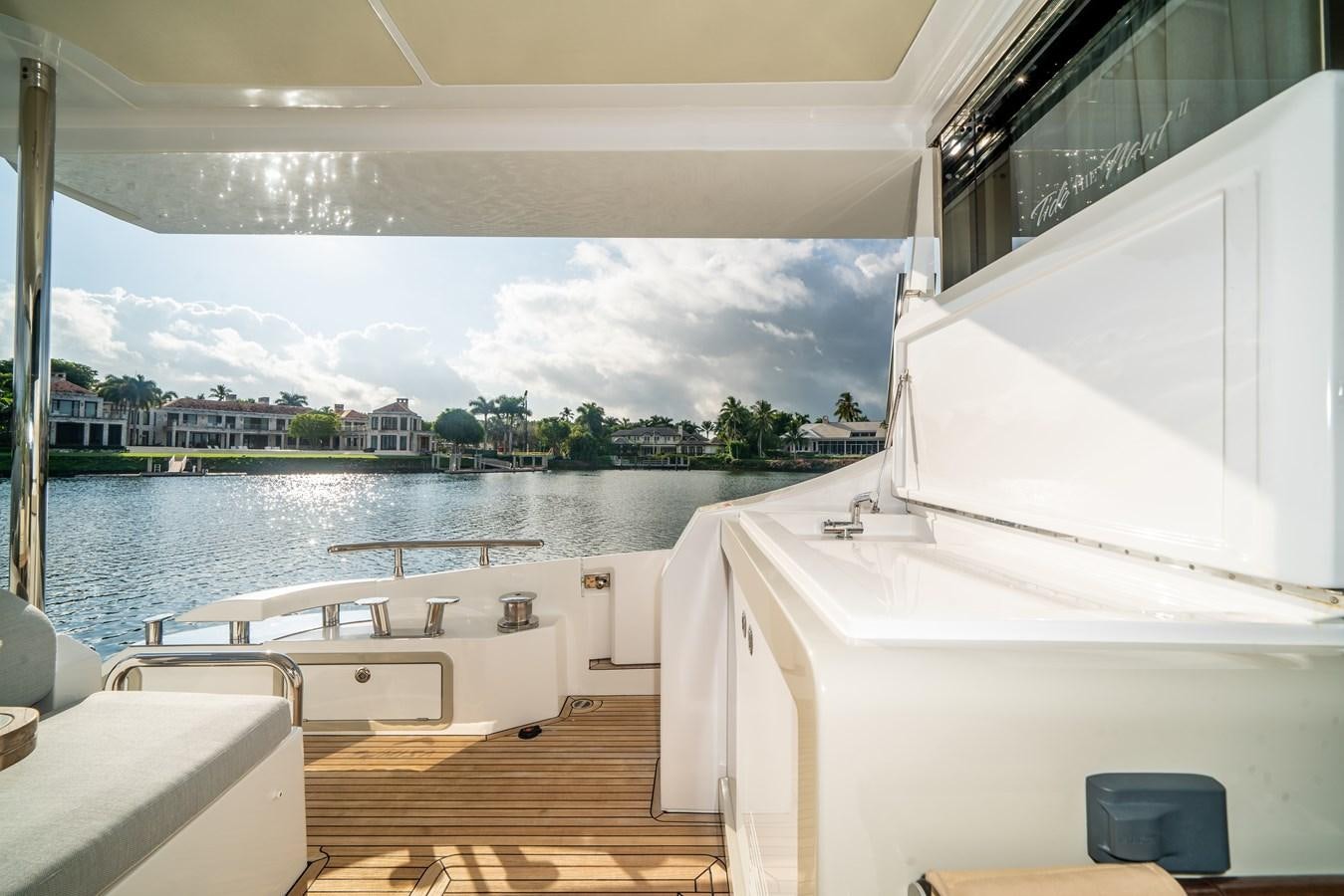 a boat in a body of water aboard CIAO BELLA Yacht for Sale