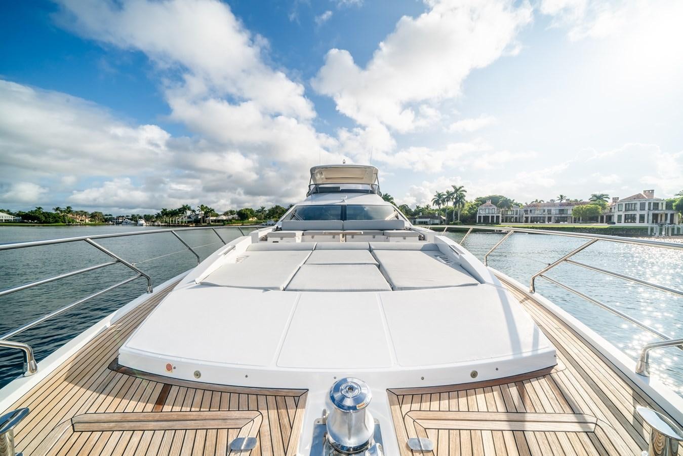 a boat on a deck aboard CIAO BELLA Yacht for Sale