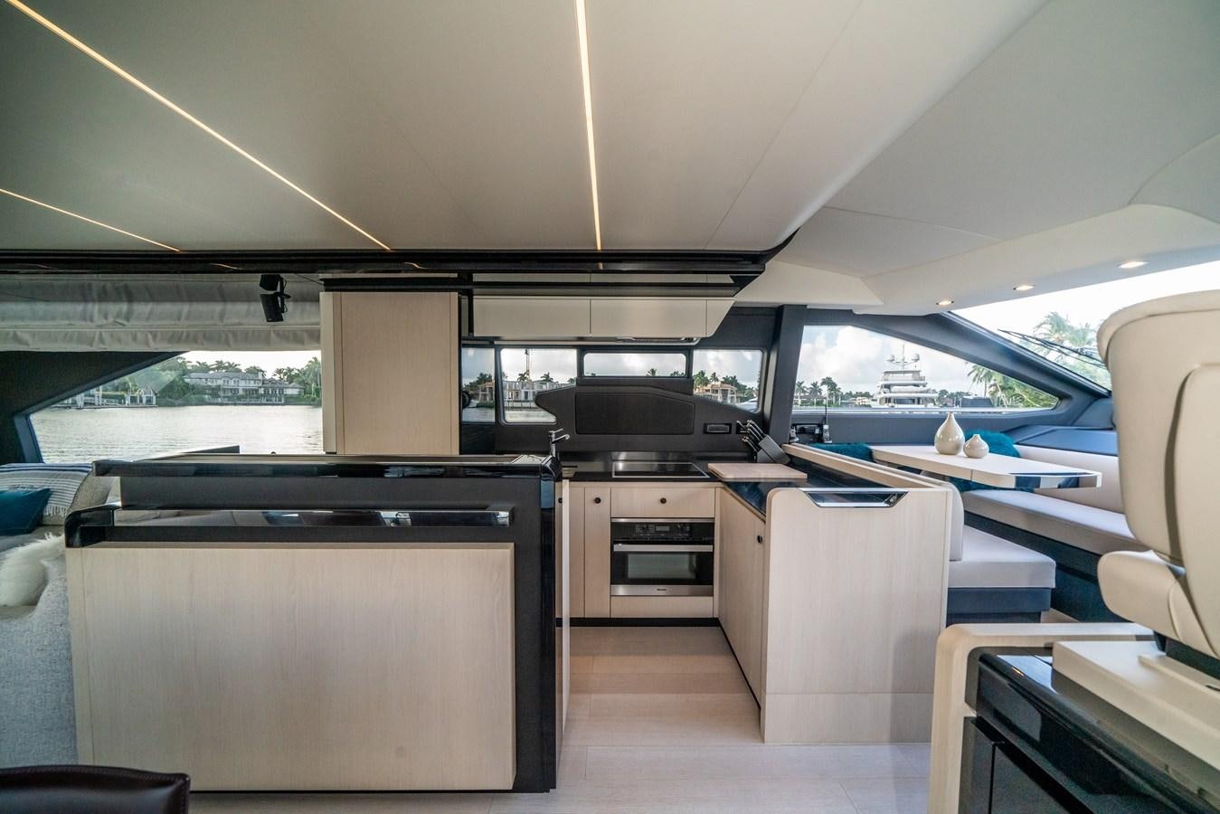 a car with a stove and oven aboard CIAO BELLA Yacht for Sale