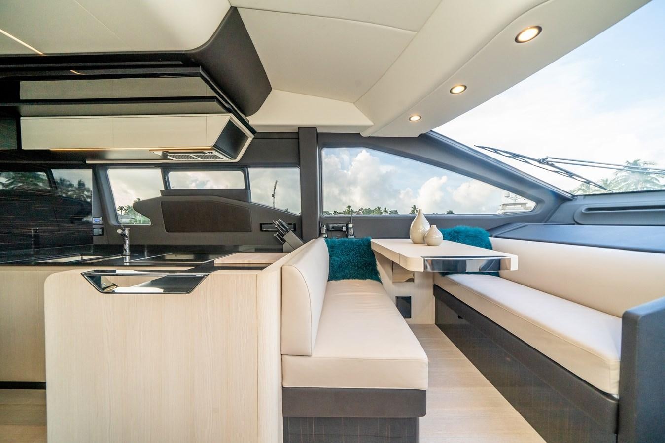 inside of a car aboard CIAO BELLA Yacht for Sale