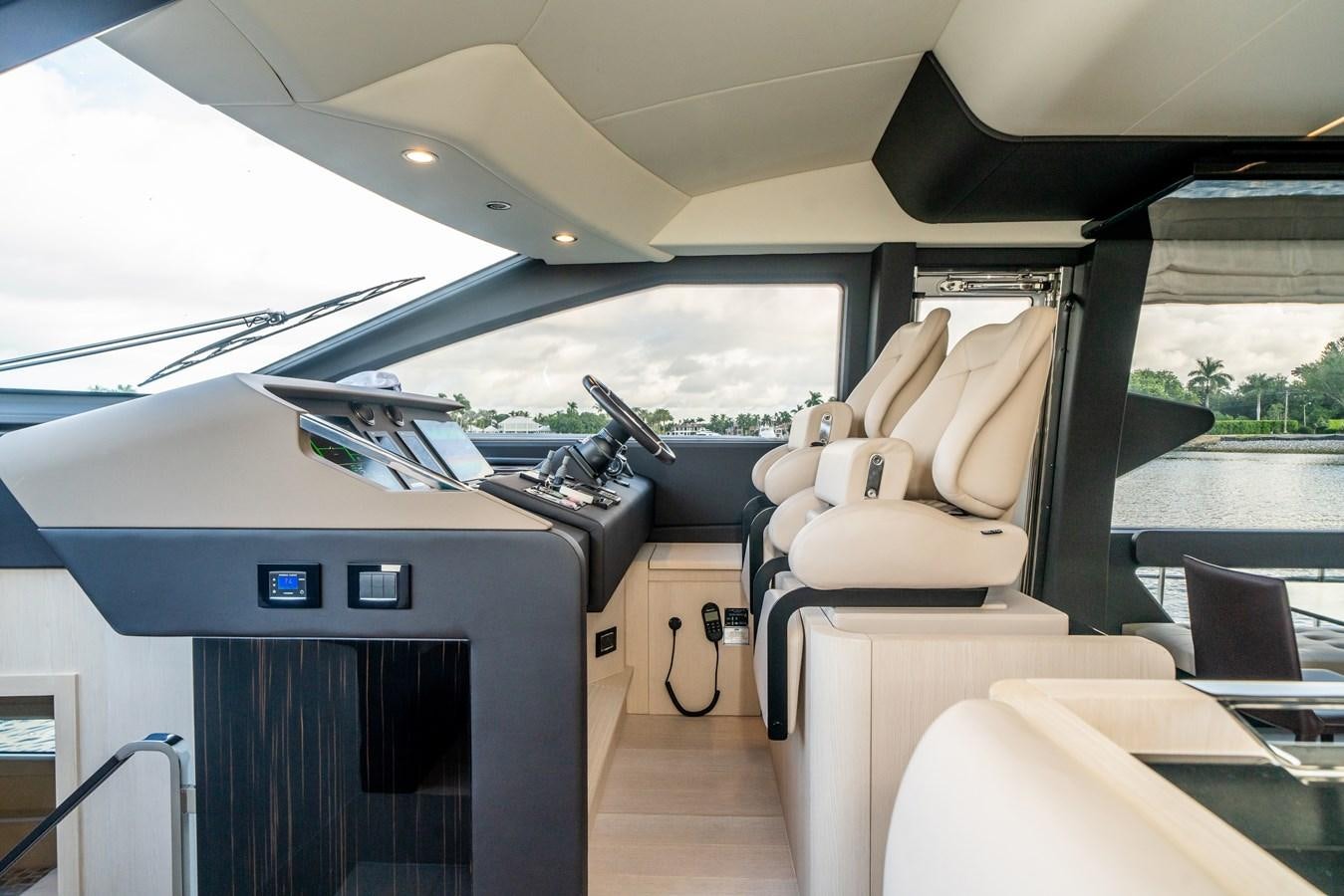 inside of a car aboard CIAO BELLA Yacht for Sale