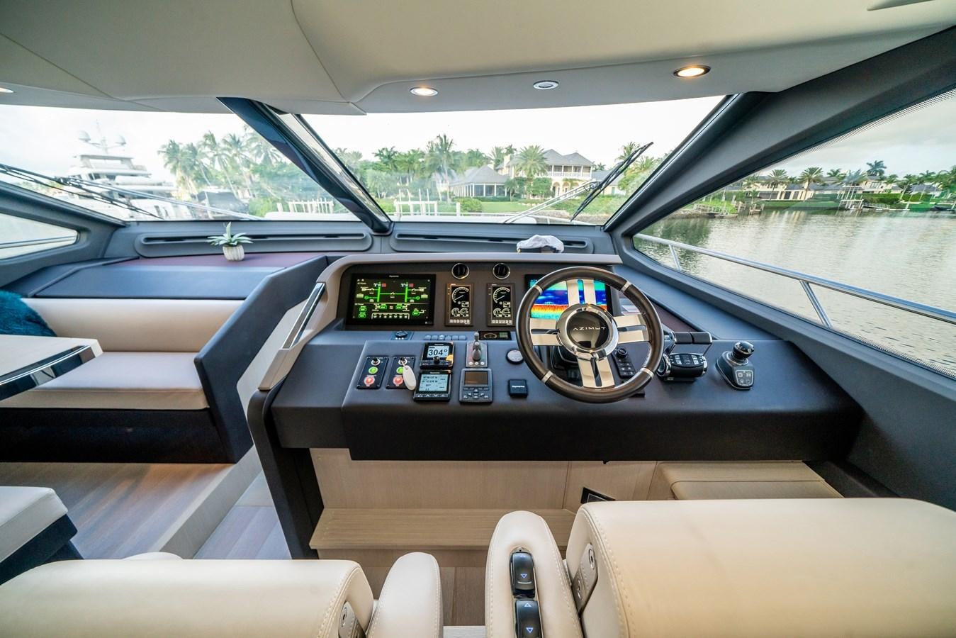 inside of a car aboard CIAO BELLA Yacht for Sale