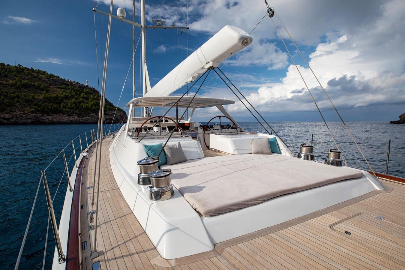 a boat on the water aboard MYSTERY Yacht for Sale