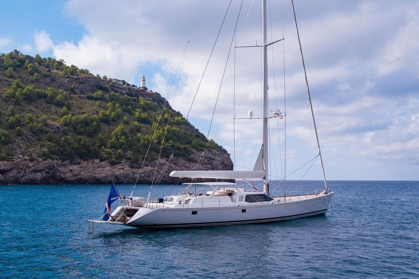 a boat sailing on the sea aboard MYSTERY Yacht for Sale