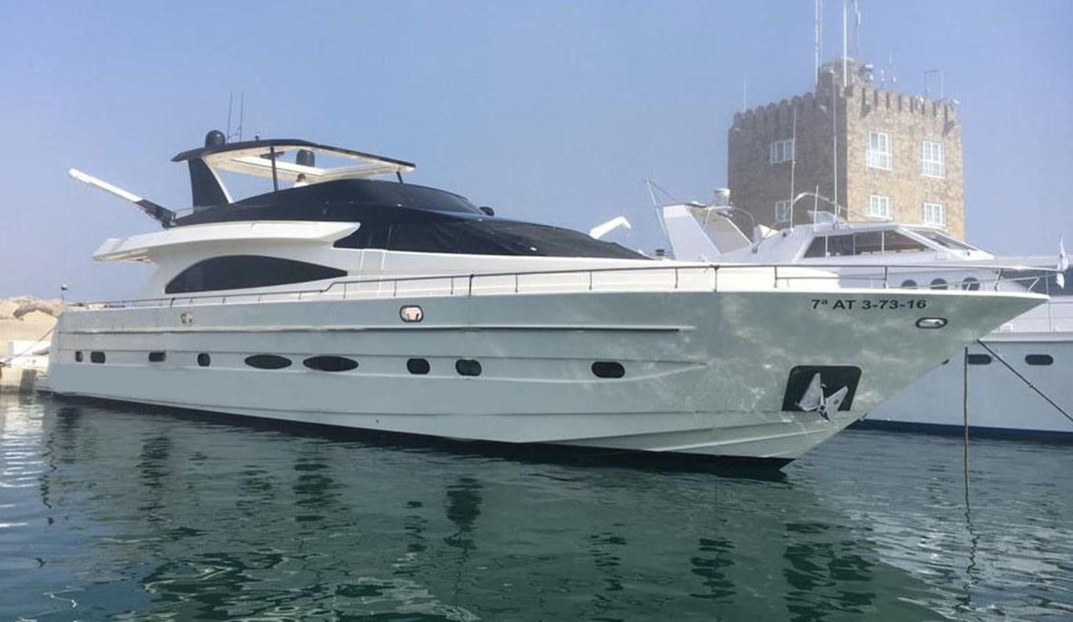 a white yacht in the water aboard YAIZA T Yacht for Sale