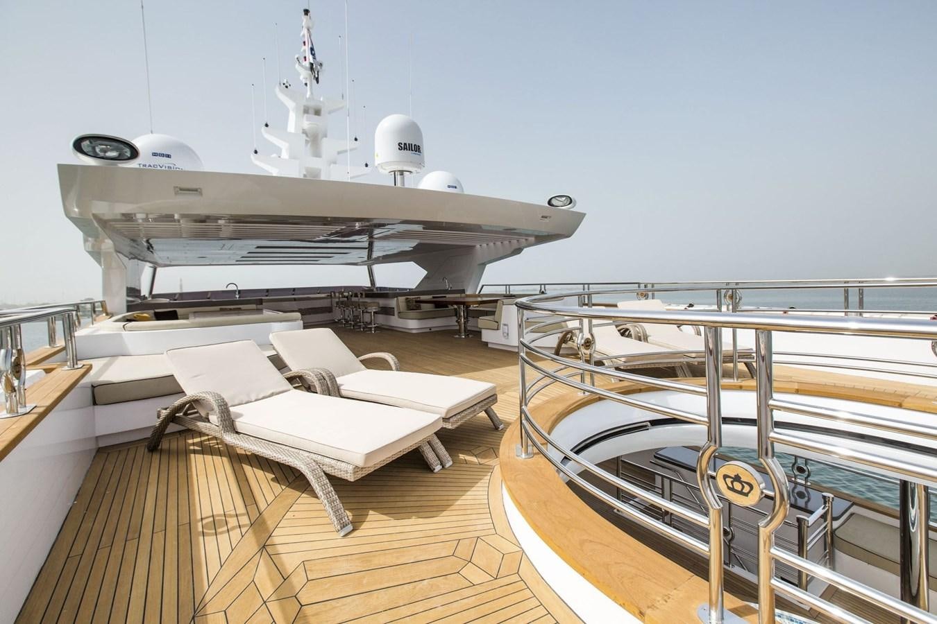 a large ship in a large body of water aboard MAJESTY 155 Yacht for Sale