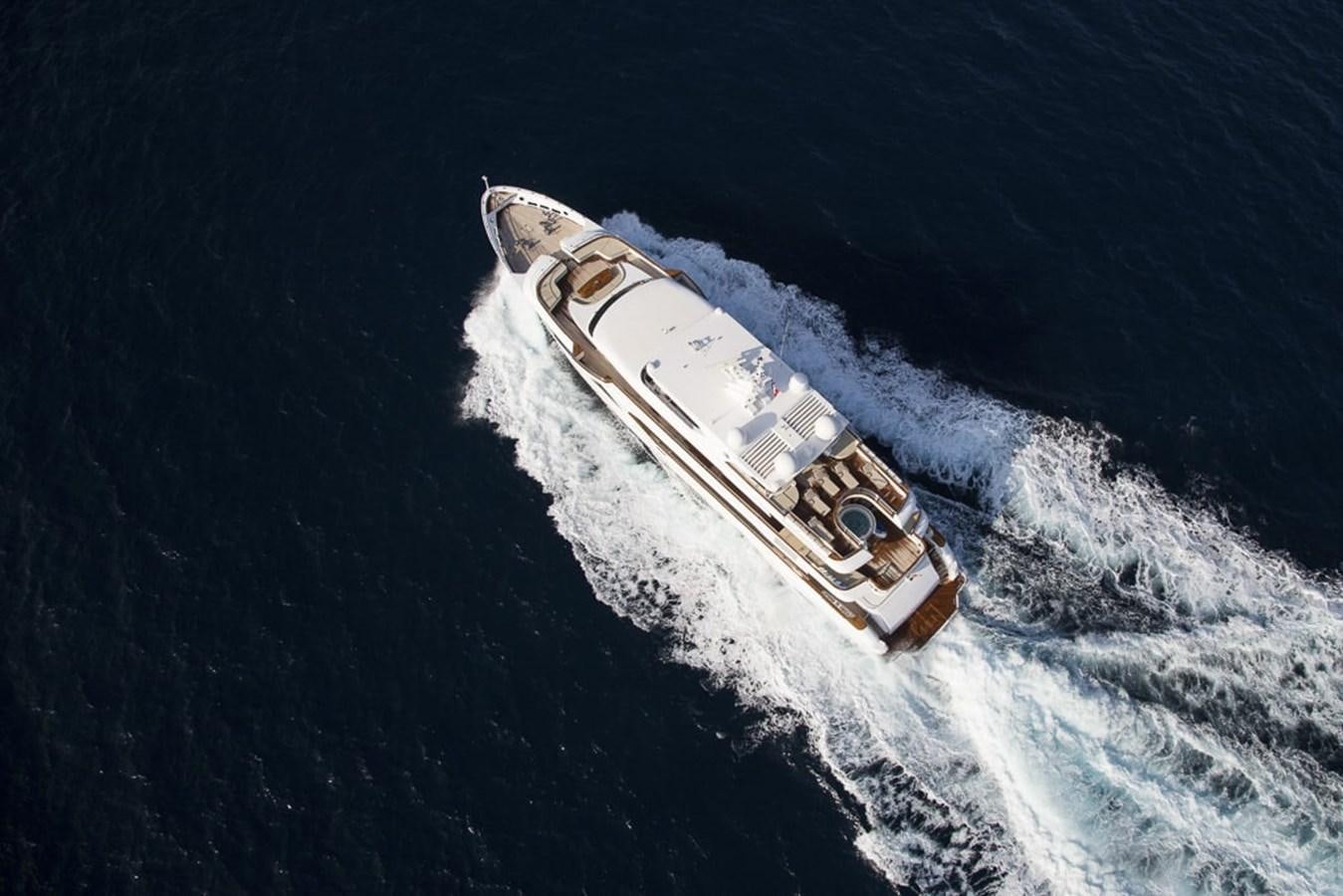 a space ship in the water aboard MAJESTY 155 Yacht for Sale