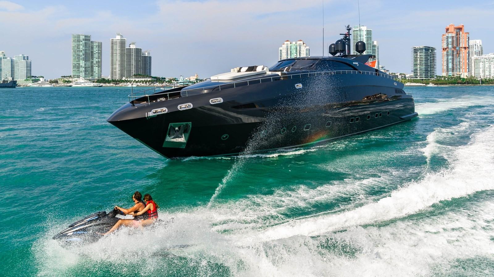 a large ship on the water aboard AQUILA Yacht for Sale