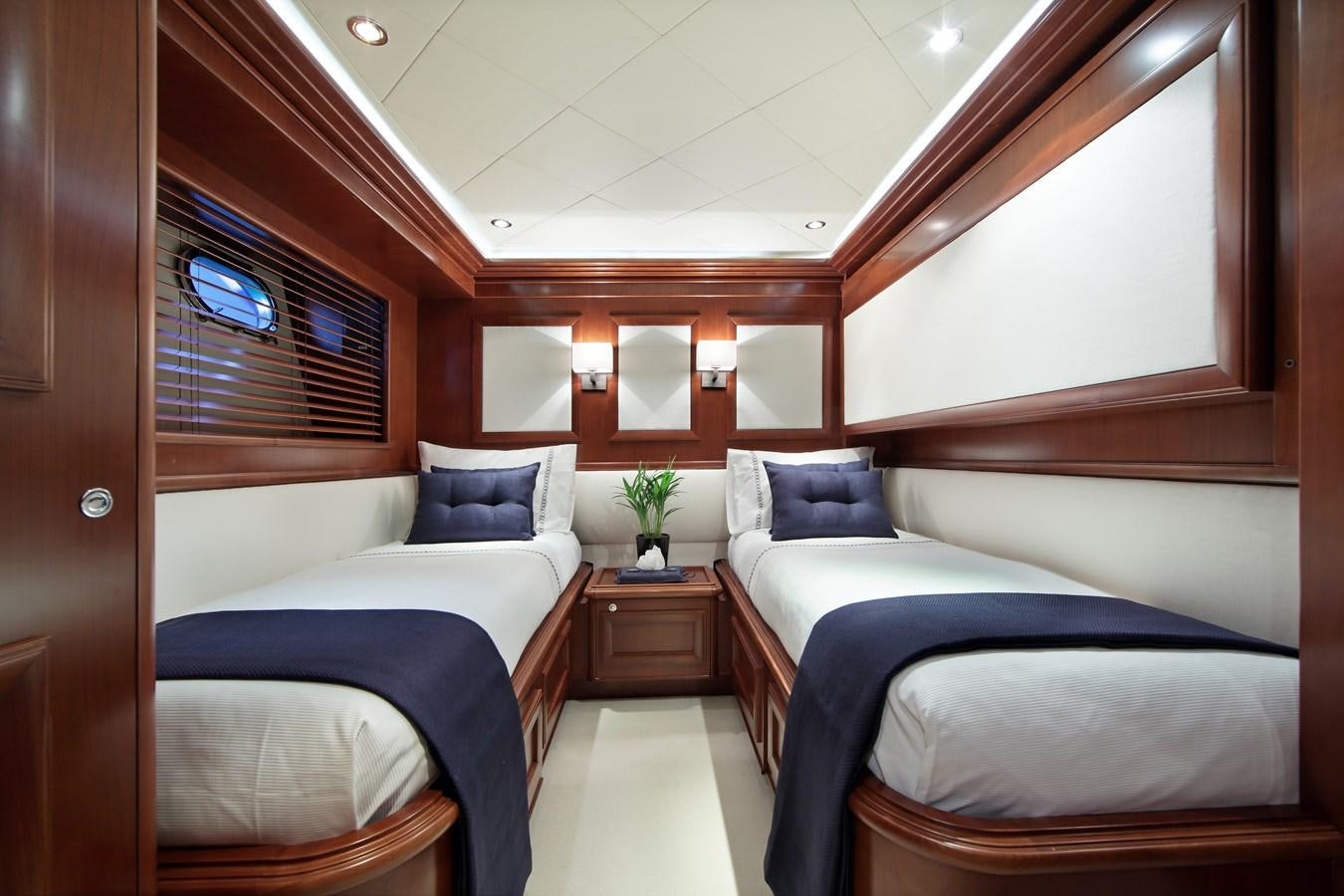 a room with two beds aboard LADY SOUL Yacht for Sale