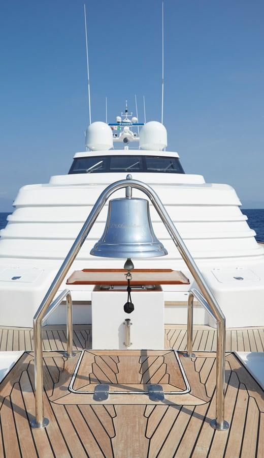 a white boat with a domed roof aboard SEA LADY II Yacht for Sale