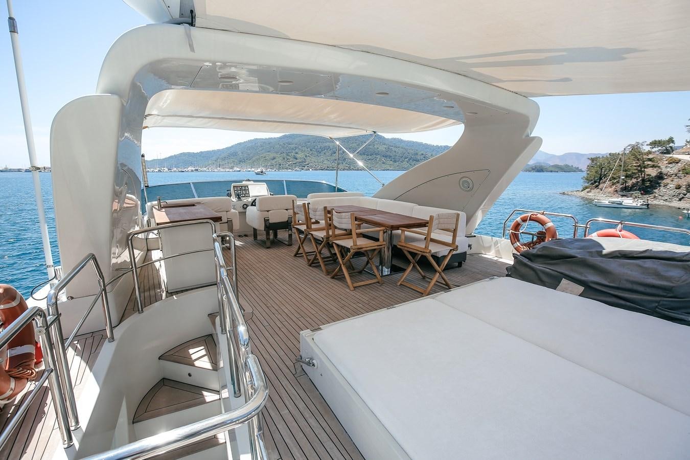 a boat on the water aboard PATRONESS Yacht for Sale