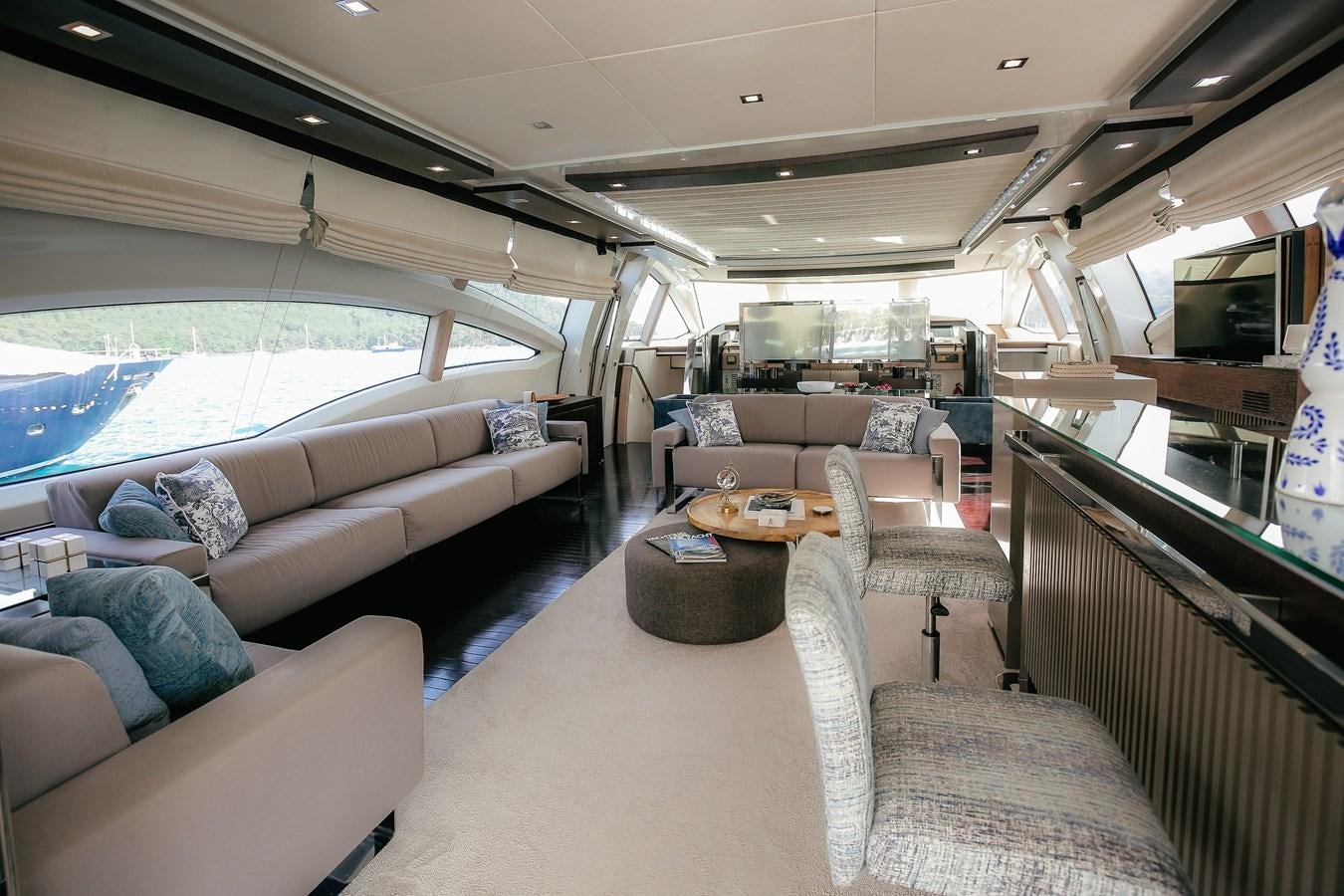 inside of a vehicle aboard PATRONESS Yacht for Sale