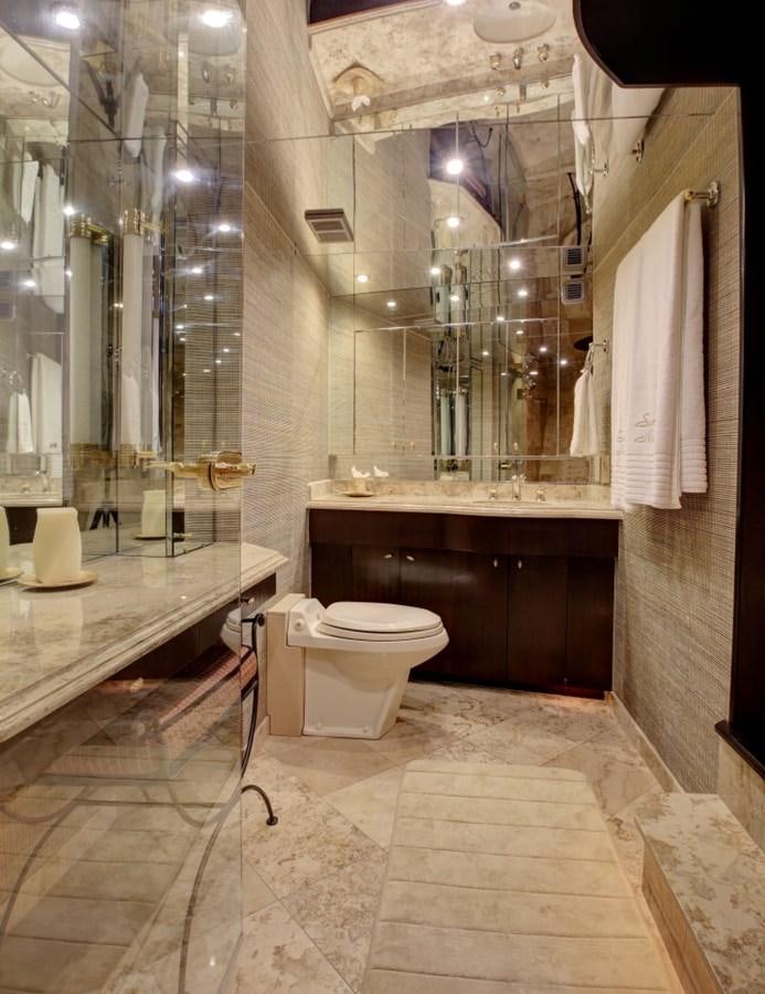 a bathroom with a sink and toilet aboard SUNDAY MONEY Yacht for Sale