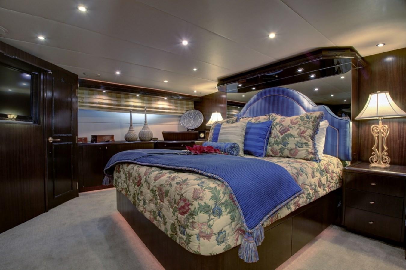 a bed in a room aboard SUNDAY MONEY Yacht for Sale