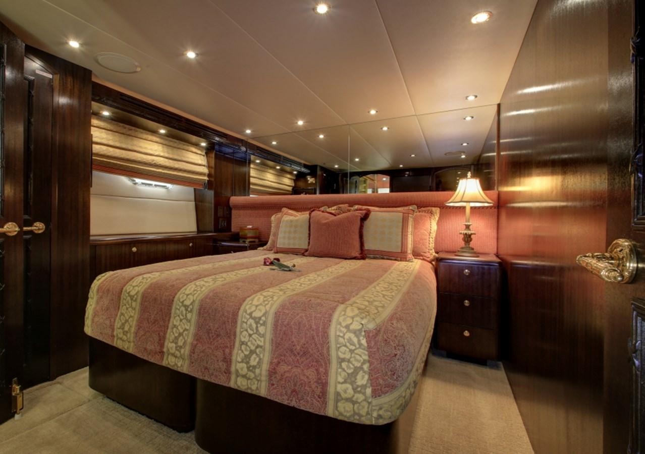 a bed in a room aboard SUNDAY MONEY Yacht for Sale